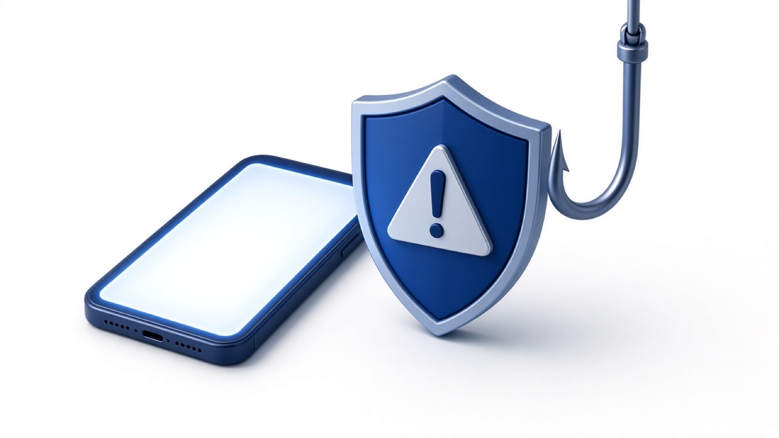 Abstract blue geometric illustration on white for Account Recovery Scams: How to Spot Fake Services.