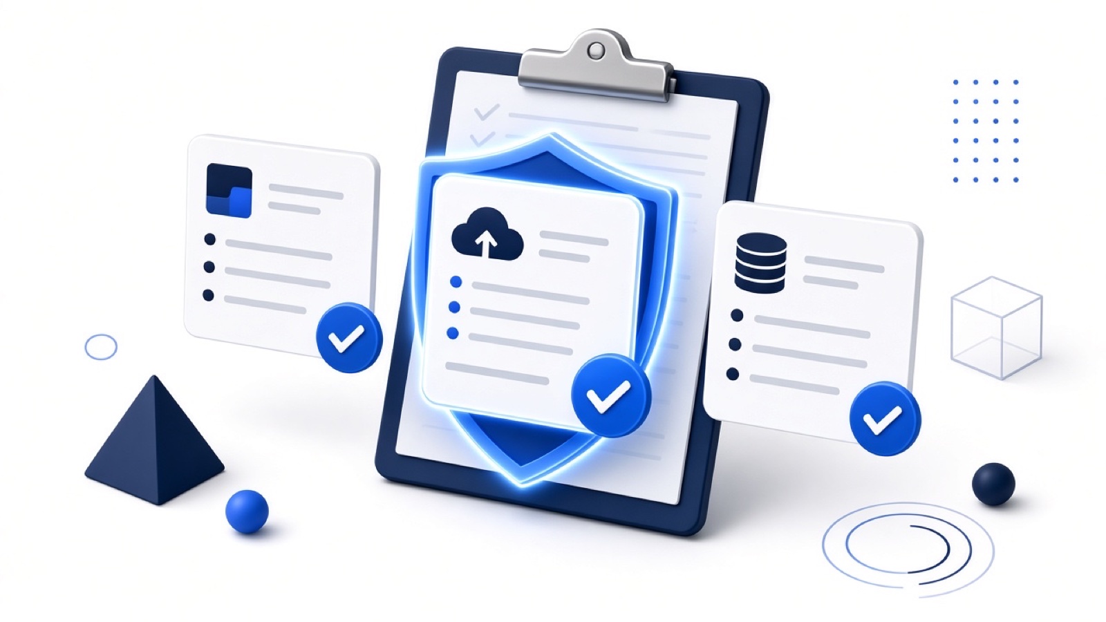 Abstract blue geometric illustration on white for Best Account Recovery Services 2026: How to Choose.