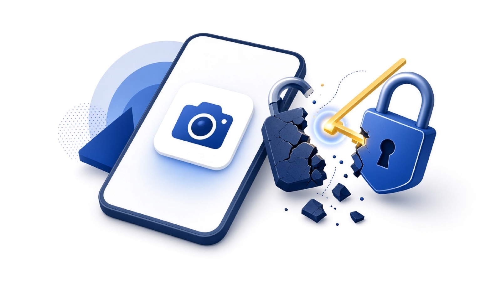 Abstract blue geometric illustration on white for Akaun Instagram Kena Hack? Cara Pulihkan (Panduan 2026).