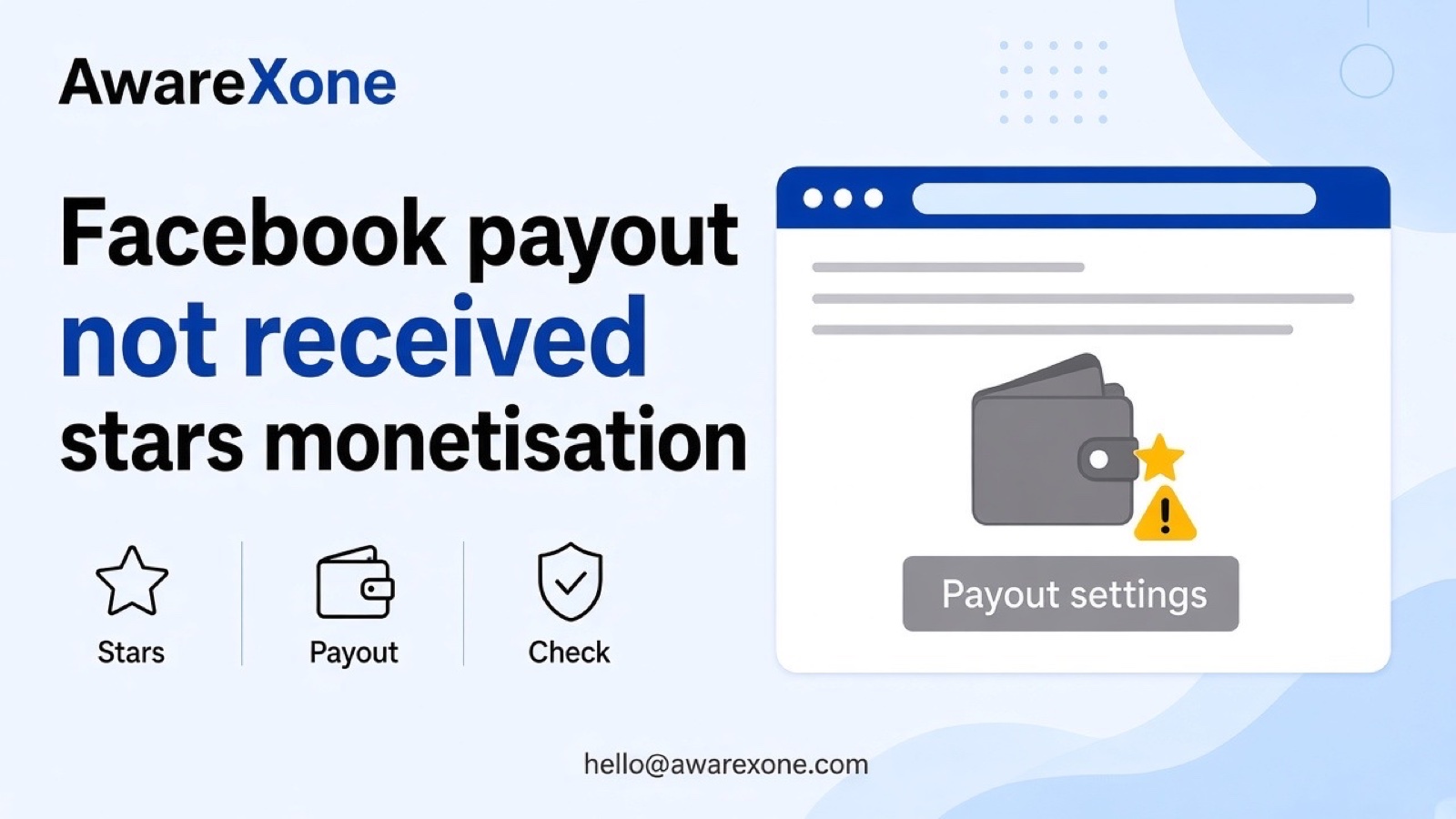 A creator checks earnings on a laptop at a desk after searching facebook payout not received stars content monetization payout account.
