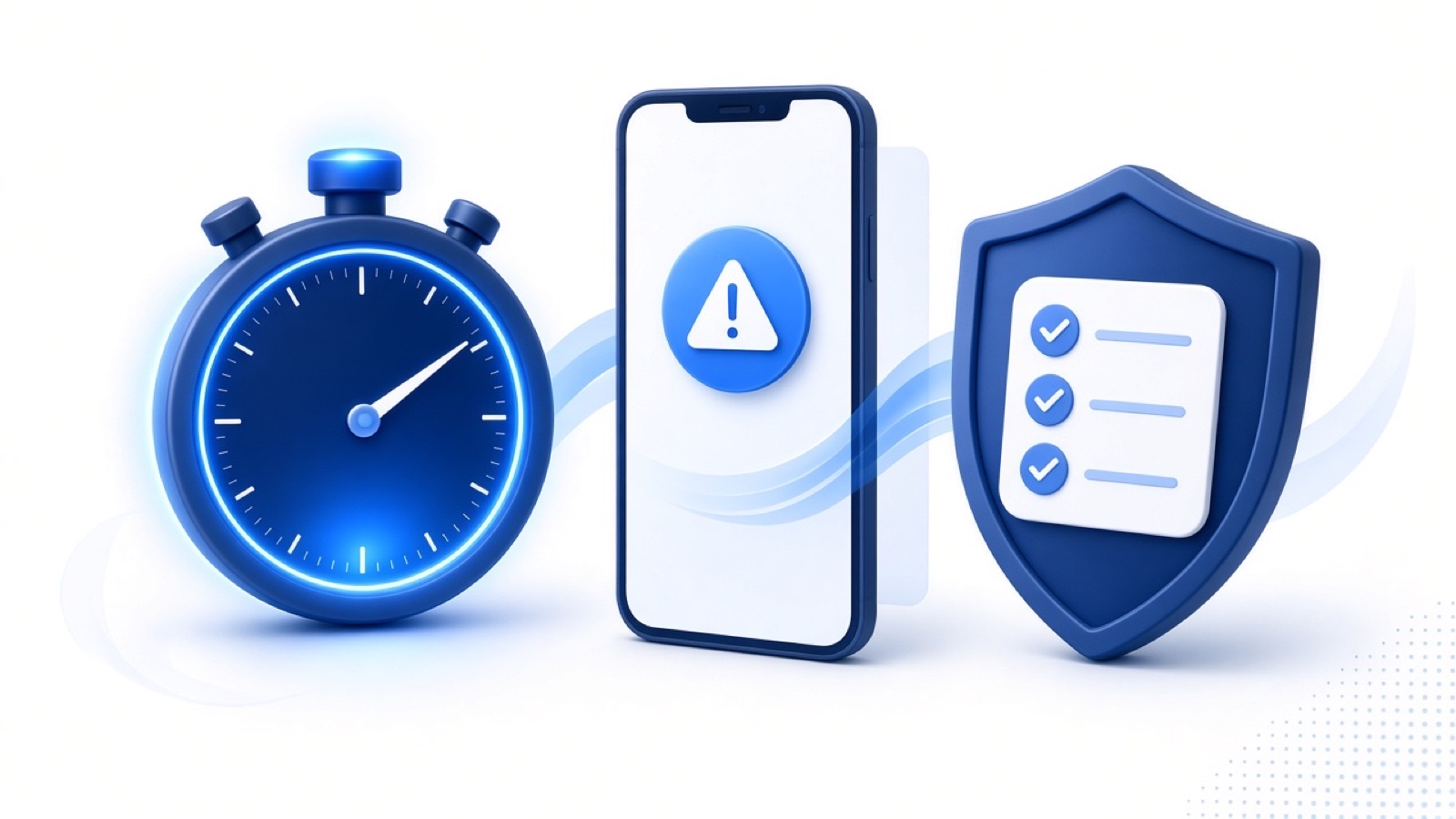 Abstract blue geometric illustration on white for Hacked Account? What to Do in the First 24 Hours.