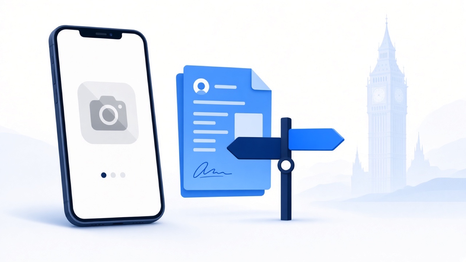 Abstract blue geometric illustration on white for Instagram Account Disabled in the UK? How to Appeal.