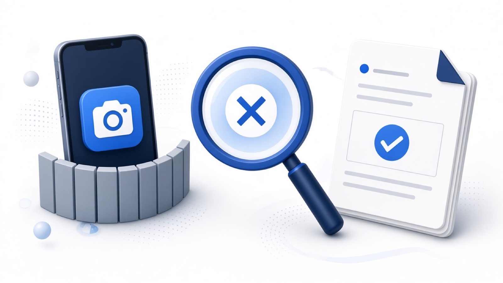 Abstract blue geometric illustration on white for Instagram Disabled for CSE by Mistake? How to Appeal.
