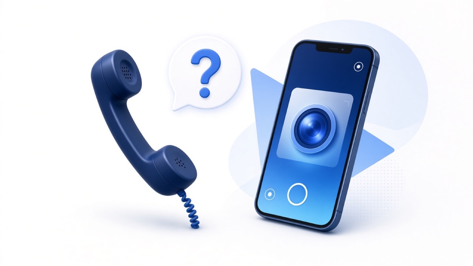 Abstract blue geometric illustration on white for Is There an Instagram Support Phone Number? (2026).