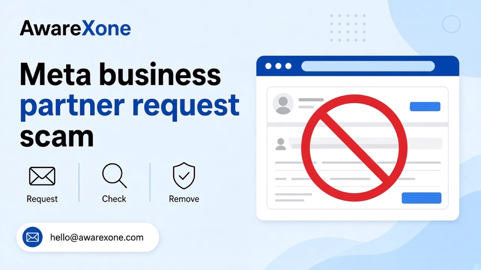 A small business owner at a laptop studies an email inviting their business portfolio to accept a partner request.