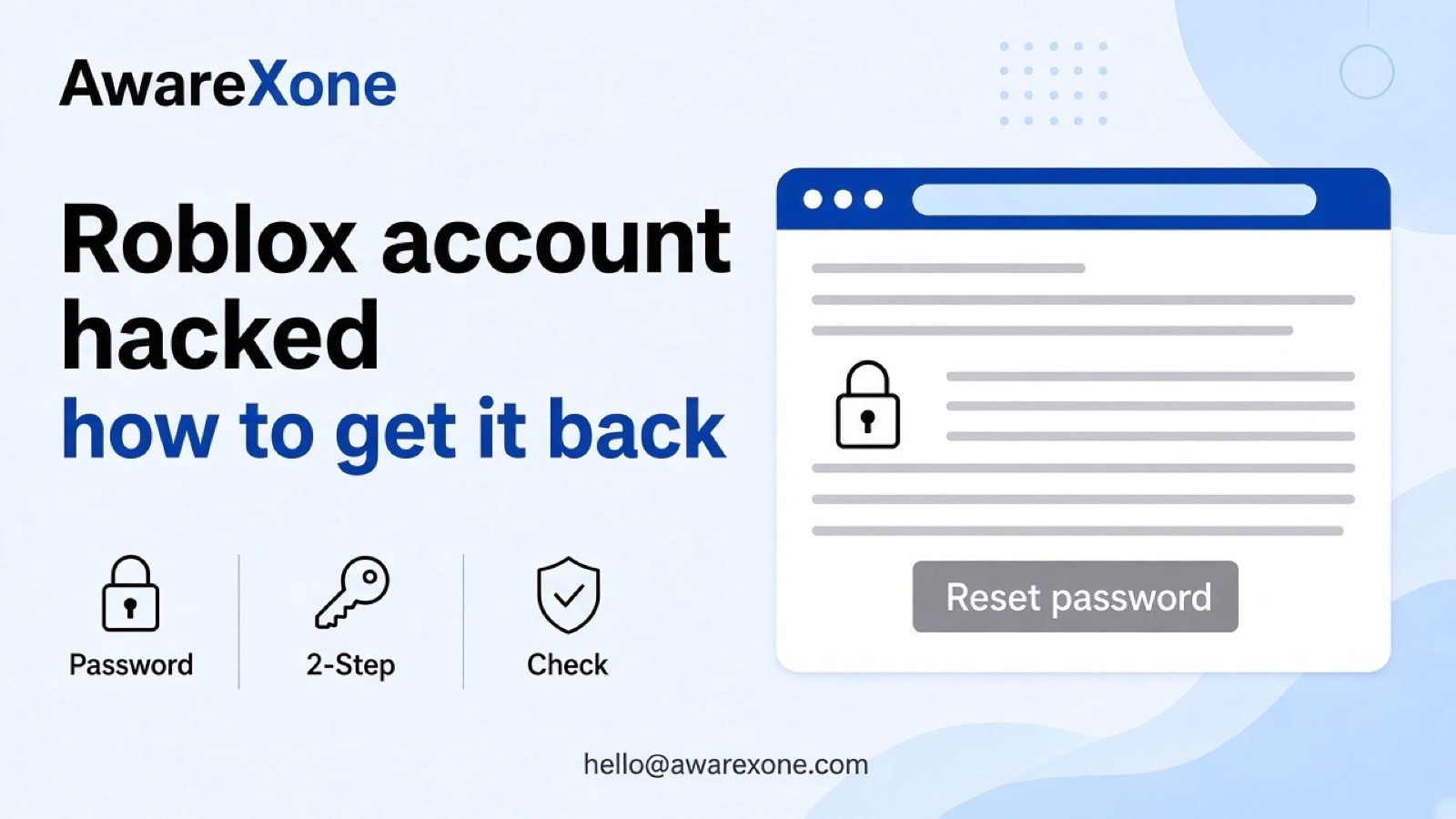 A parent and child look at a locked gaming account on a laptop, after searching roblox account hacked how to get it back.