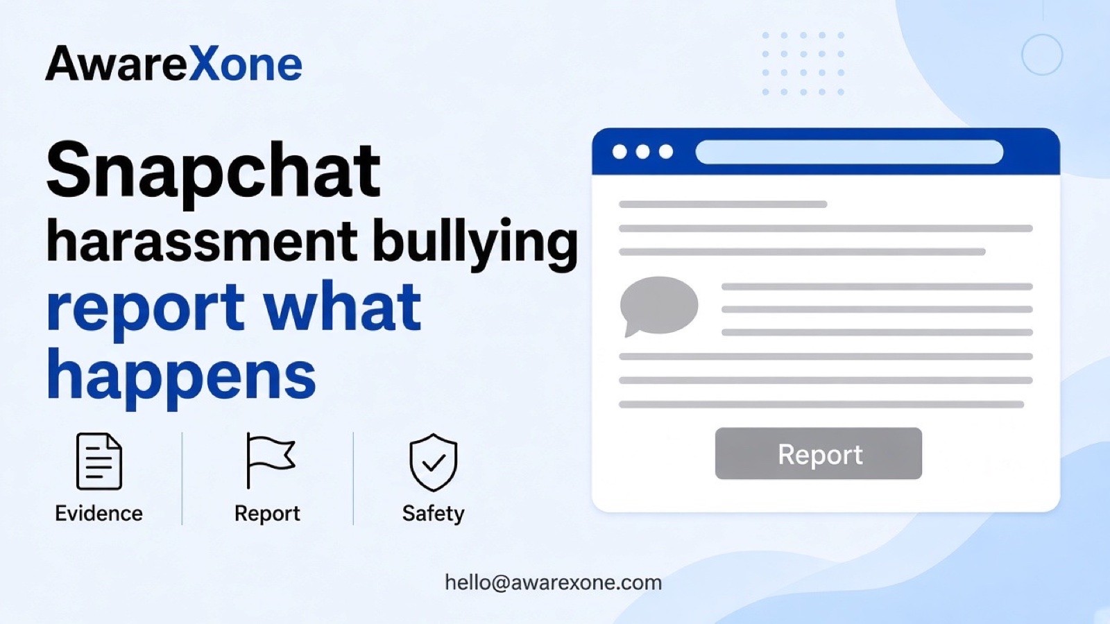A worried teenager and a parent look at a phone together at home, after searching snapchat harassment bullying report what happens.