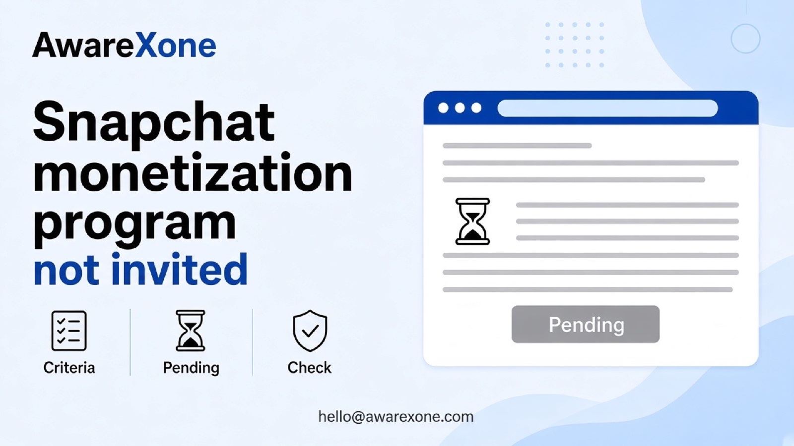 A creator checks the Creator Rewards screen on a phone with a worried look, after searching snapchat monetization program not invited creator rewards pending.