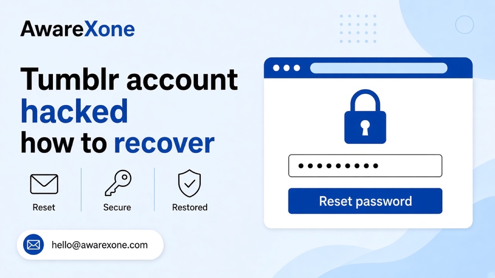 A blogger reads Tumblr's account recovery page on her laptop after searching tumblr account hacked how to recover, with her email inbox open on a second screen.