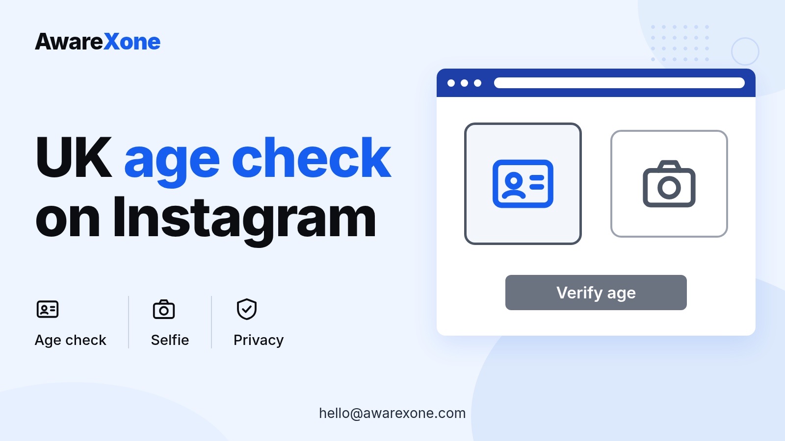 Cover card with an ID card and camera, for why Instagram asks UK users to verify their age.