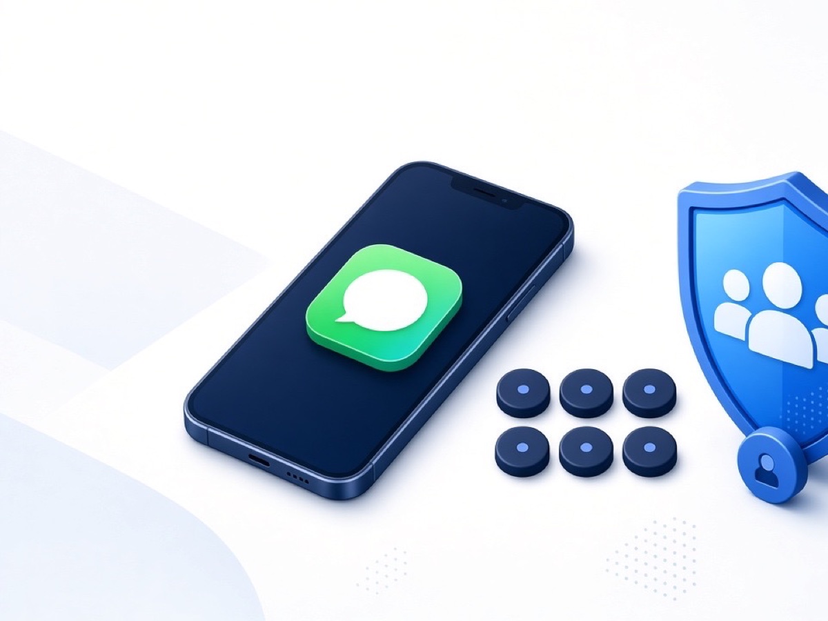 Abstract blue geometric illustration on white for WhatsApp Hacked in the UK? How to Get It Back.